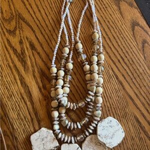 Elegant Cream Beaded Necklace